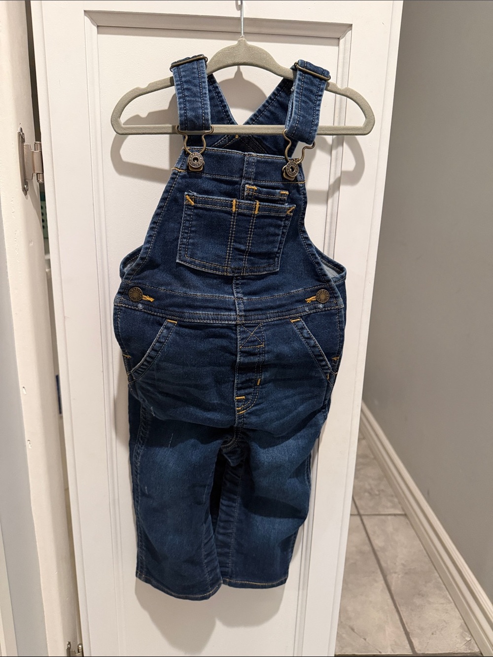 Baby GAP Children's Dark Blue Denim Overalls 12-18months